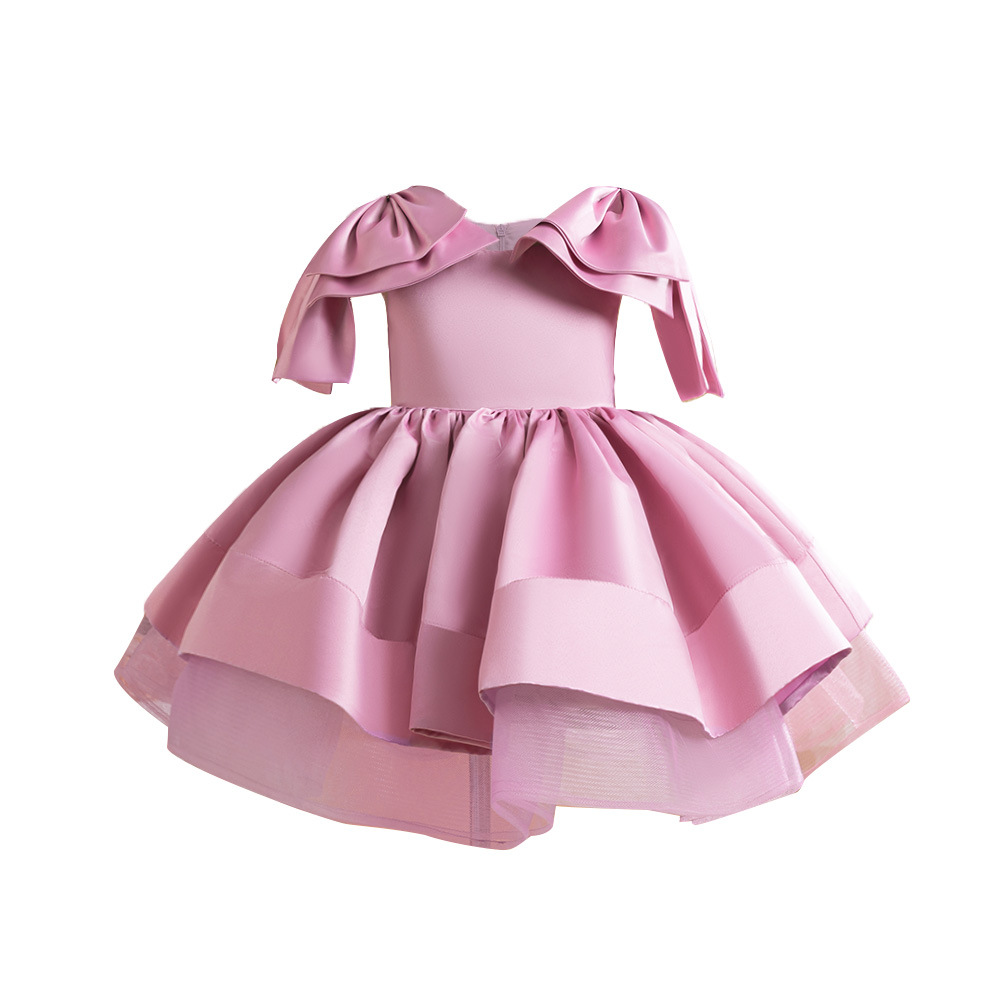 Vestido de niñas transfronterizas vestido de princesa satin vestido de graduación vestido de verano