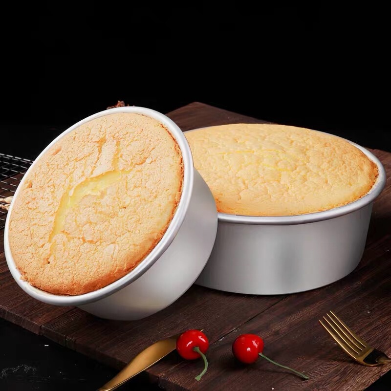 4-Inch 6inch 8inch Non-Stick Anodized Removable Bottom Cake Mold Chiffon Mousse Baking Tool Oven Round Cake Mold