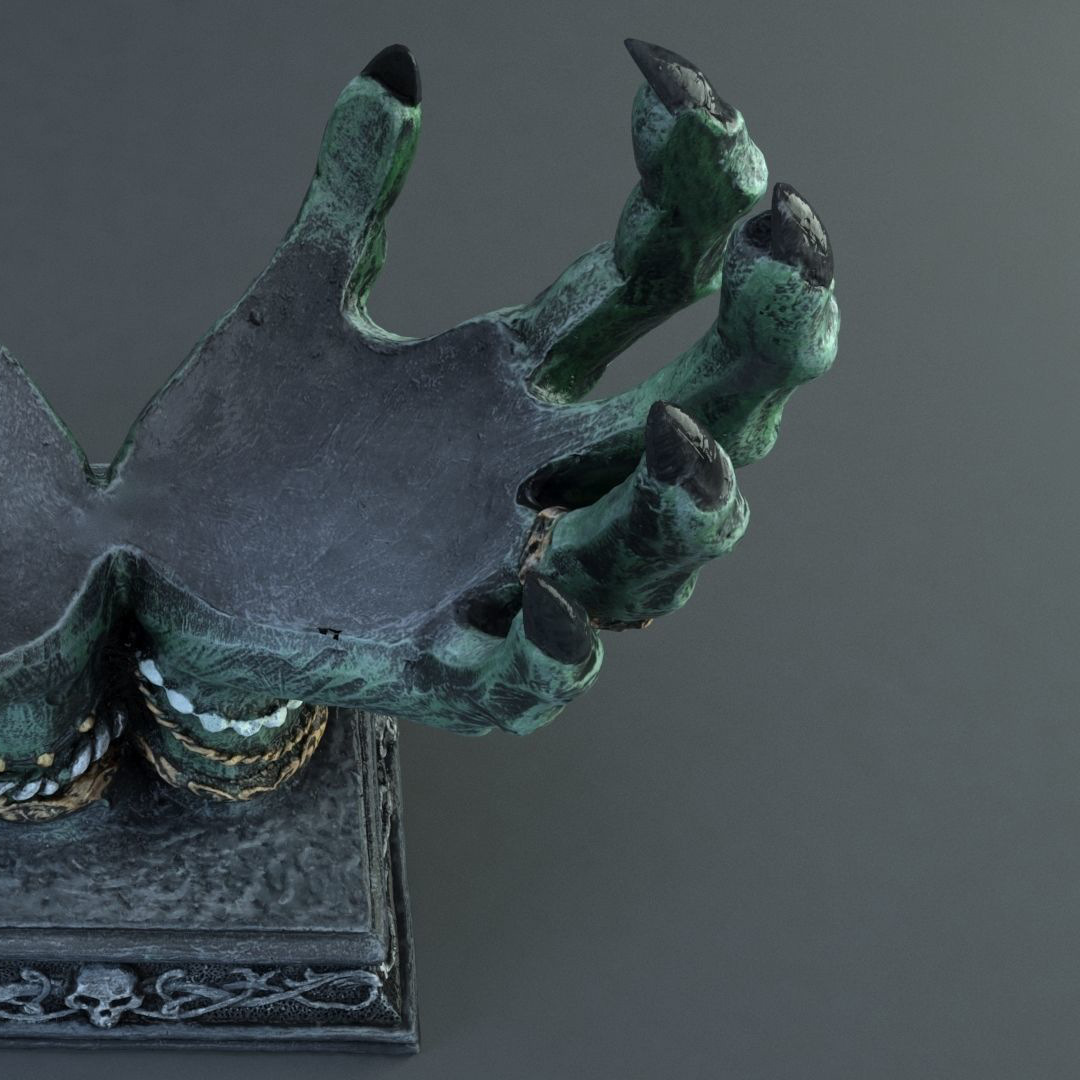 New Devil's Hand Crystal Ball Stand - Desktop Decorative and Storage Piece for Halloween, Pagan and Witchcraft Themes_voghion.com
