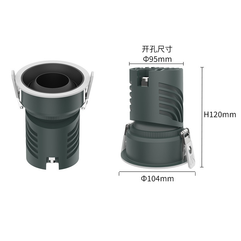 Ángulo ajustable incrustado faro ojo de buey lámpara doméstica sala de estar LED anti-deslumbramiento downlight fábrica de iluminación comercial al por mayor