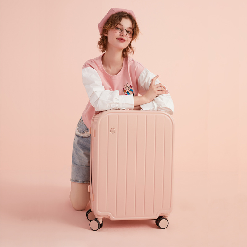 Maleta de equipaje para mujer, maleta pequeña y ligera de 20 pulgadas con contraseña de color caramelo, maleta con 24 ruedas para hombre, personalización al por mayor