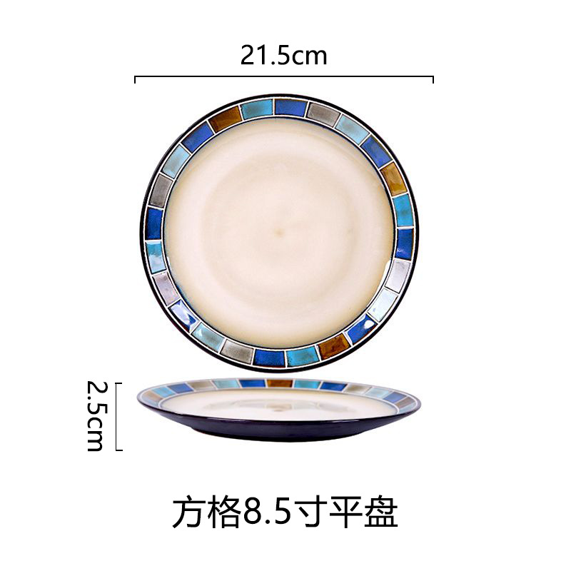 Horno creativo, plato de comida occidental esmaltado, plato de carne, plato de verduras para el hogar, plato de cerámica, plato de pasta de color esmaltado, plato de desayuno al por mayor