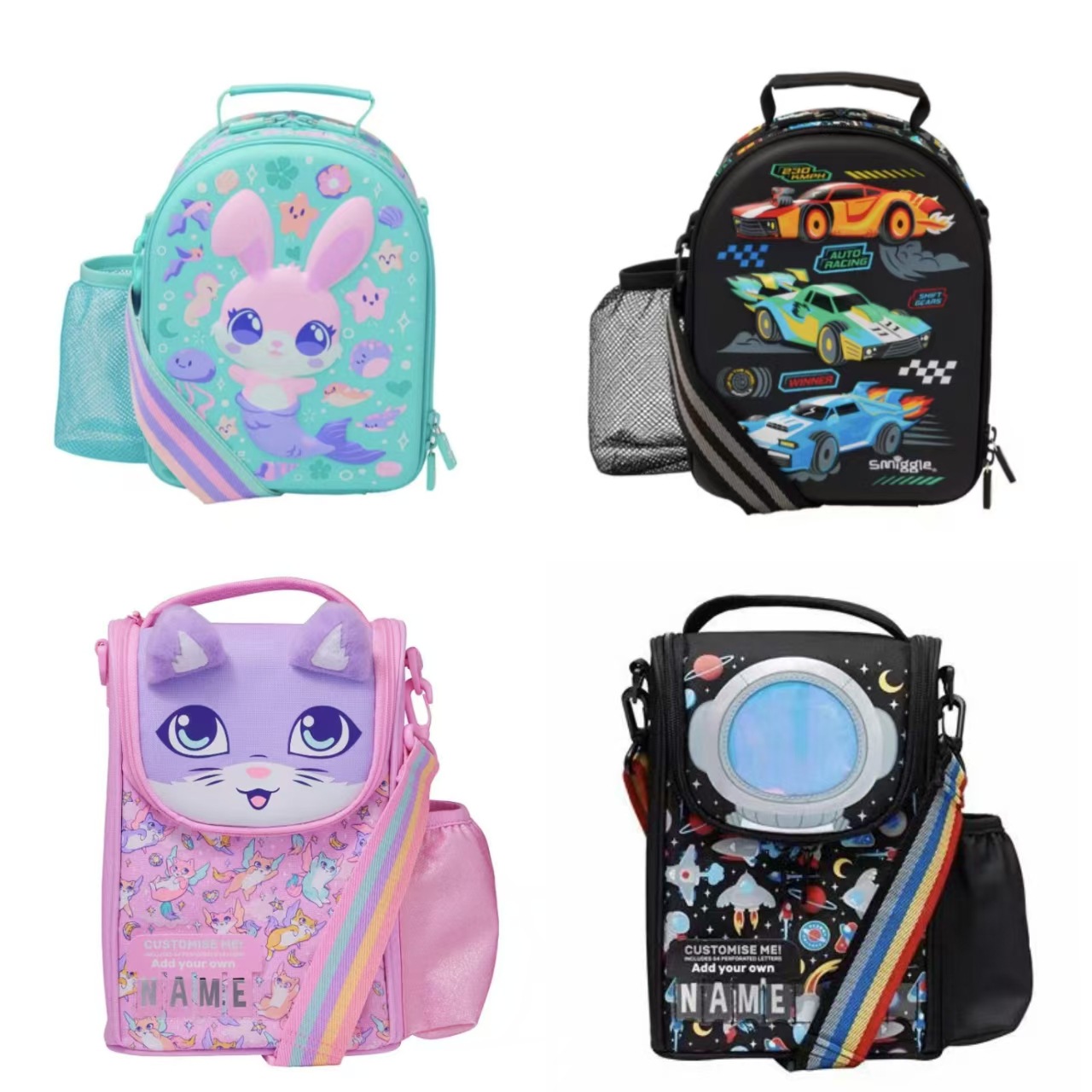 Australian Smiggle Vertical Hard-Shell Lunch Bag Kidsren's Outdoor Lunch Bag Primary School Students Waterproof and Insulated Lunch Bag