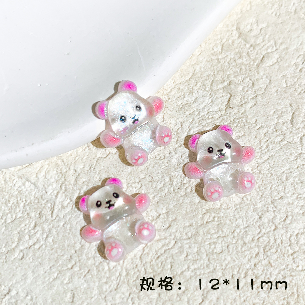 바보 핑크 곰-12*11mm