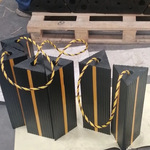 飞机轮挡450*185*165橡塑挡车器倒车阻退器橡胶车轮挡车轮定位器