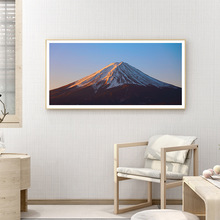 简约现代富士山雪山风景客厅玄关壁画海报装饰画挂画图片画芯喷绘