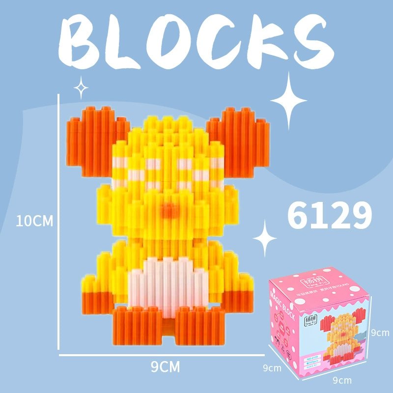 Cartoon Building Block Toy Set, Mini Constructor Doll, 9×9×9 cm, Assorted Character Designs