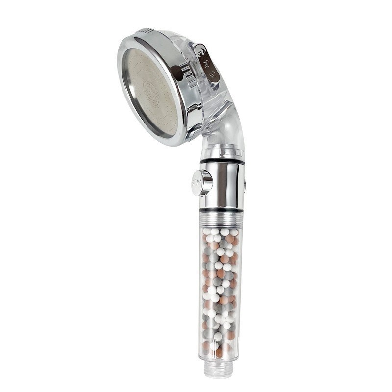 Pressurized shower head, negative ion three-speed detachable, hand-held bath, shower head stand set wholesale full figure
