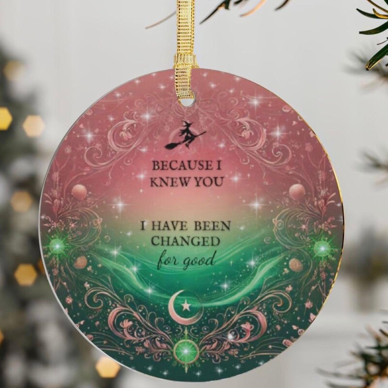 Cross-Border New Product Ceramic Printed Wicked Witch Acrylic Pendant, Exquisite Hanging Christmas Tree Decoration