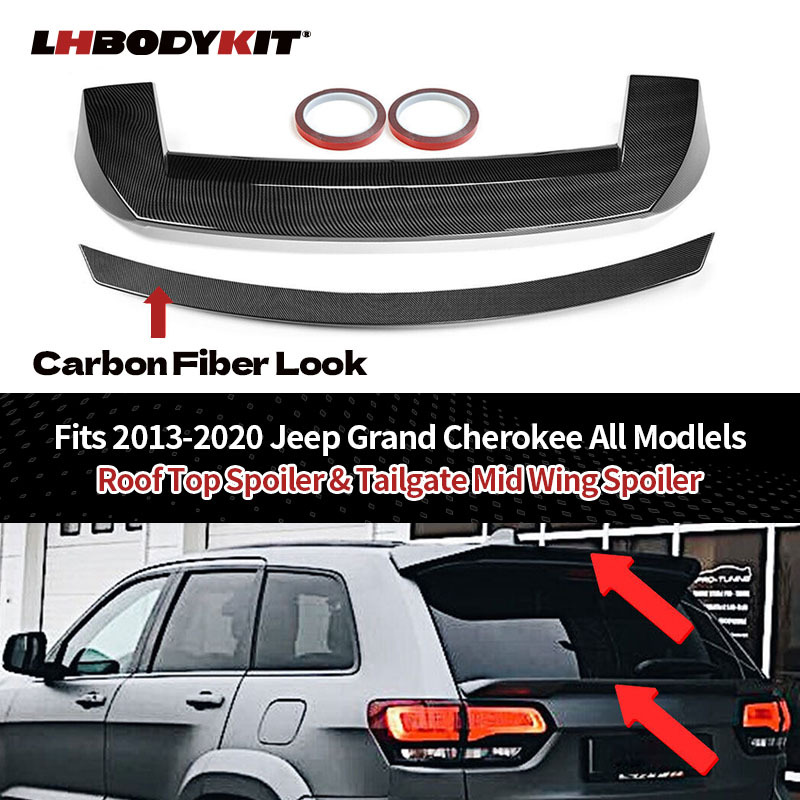 Suitable for 14-20 years Jeep Grand Cherokee middle wing top wing car decoration modification non-perforated tail