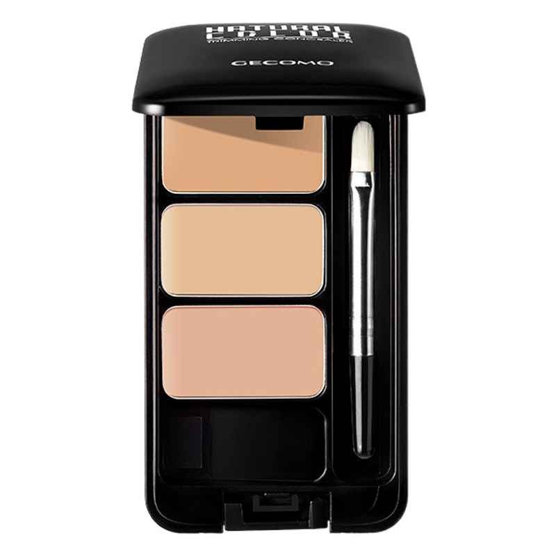 Gemon natural Reparación de tres colores corrector facial acné marcas manchas lágrima ranura cubierta reparación brillo maquillaje