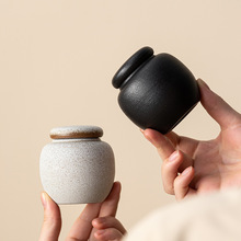 陶瓷茶叶罐子小罐陶瓷罐家用便携密封防潮储茶罐创意中式茶仓小号
