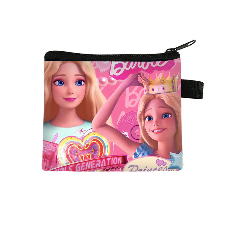 Barbie Princess Children's Coin Purse, Cute Large-Capacity Key Card Holder, Student Short Mini High-End Style Bag Wholesale Barbie Princess Children's Coin Purse, Cute Large-Capacity Key Card Holder, Student Short Mini High-End Style Bag Wholesale