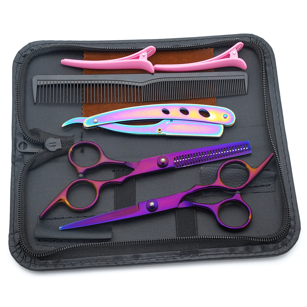 Estilista profesional, tijeras de corte de pelo, corte de pelo, corte de pelo, corte de pelo, corte de dientes fino, juego de corte de belleza con flequillo especial para peluquero