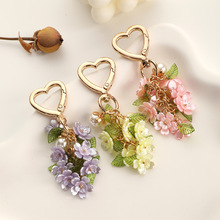 跨境爆款花朵钥匙扣吊坠精致女包包挂件饰品时尚送人礼品小礼物