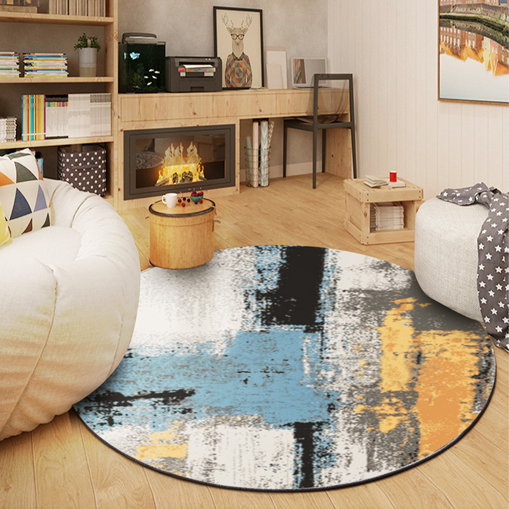 Tapete Redondo para Pie de Cama de Seda Artificial, Absorbente y Antideslizante para Sala de Estar image 18