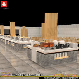 中餐自助餐摆台图片大全 dk单位食堂自助餐台 酒店布菲台采购招标