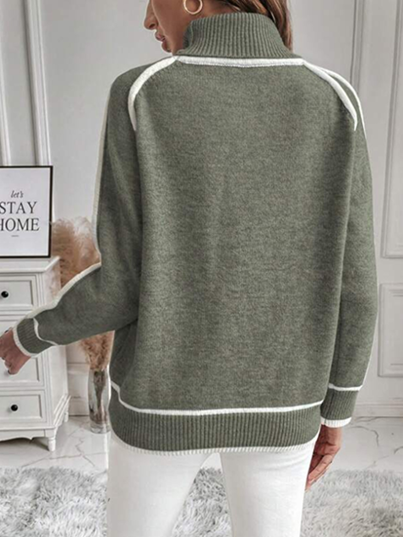 Turtleneck Neckline Regular Sleeve Fit Type Solid Color Pattern Wholesale Women's Simple Style Classic Style Solid Color Long Sleeve Sweaters & Cardigans