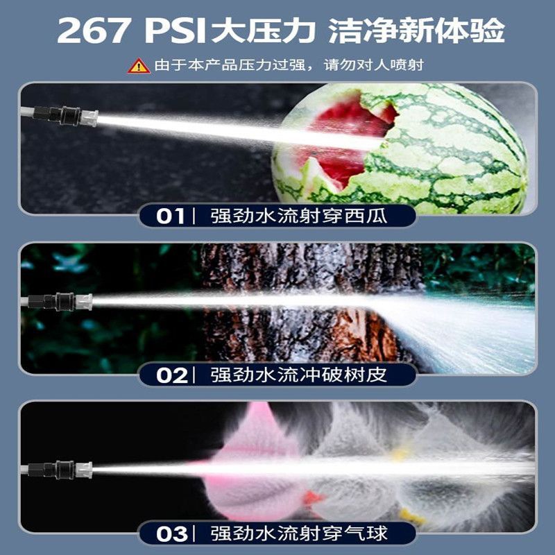 New Brushless Charging Super Pressure High Power Car Wash Household Water Gun High Voltage Lithium Battery Wireless Car Wash Machine
