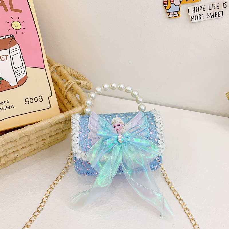 Nuevo bolso infantil, bolso de moda, bolso de princesa, bolso de niña encantador, bolso de cinturón, bolso de cadena para bebés