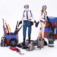 大吉大利晚上吃鸡蛋糕装饰吃鸡武器人偶生日派对装扮蛋糕摆件插牌