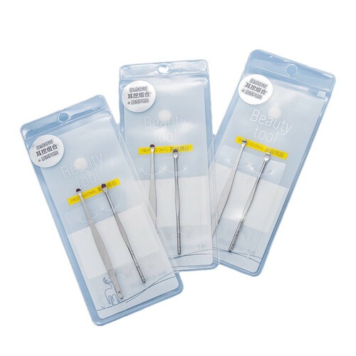 Stainless steel ear scoop, two-piece ear pick and earwax tool set for adults, ear scoop, ear pick, ear pick