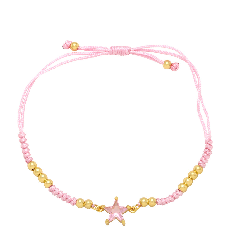 Fashion Star Copper Bracelets Beaded Zircon Copper Bracelets