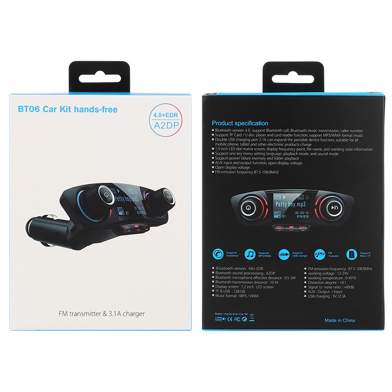 Car Mp3 Player Card Aux Bluetooth Receiver Multi-Function Car U Disk Music Player Hands-Free Call
