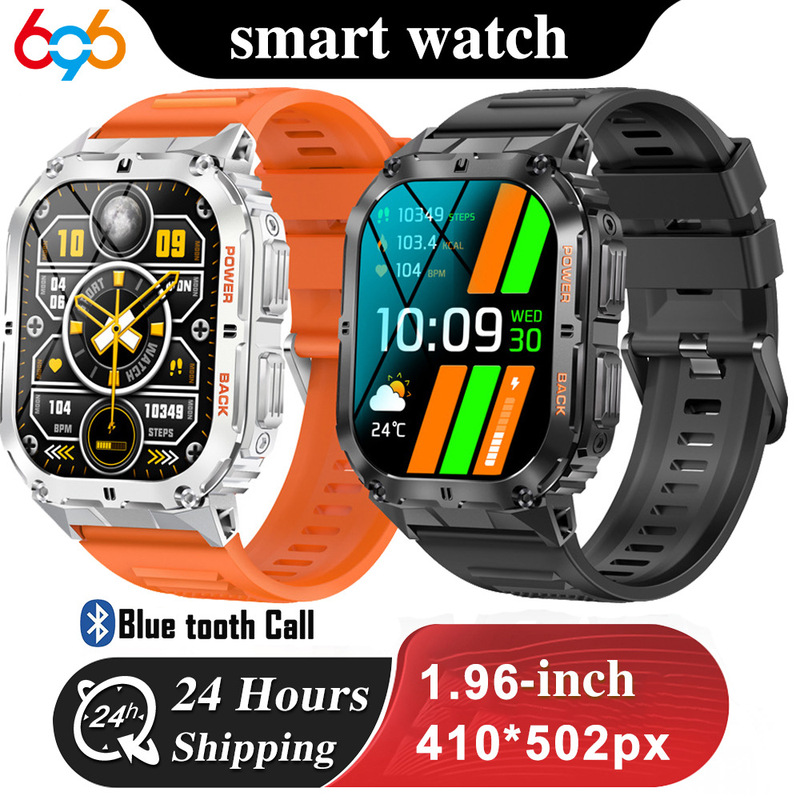 [Exclusively for Cross-Border Supply] K61Pro Three-Proof Call Smart Watch 1.96inch Heart Rate Blood Pressure Blood Oxygen Smart Watch