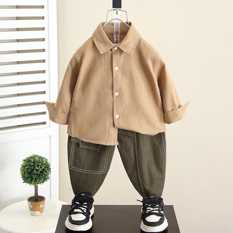 5948 suéter para niños traje de tres piezas para primavera y otoño fresco y guapo para niños 2025 nuevo estilo chaqueta de punto de otoño para bebés marea