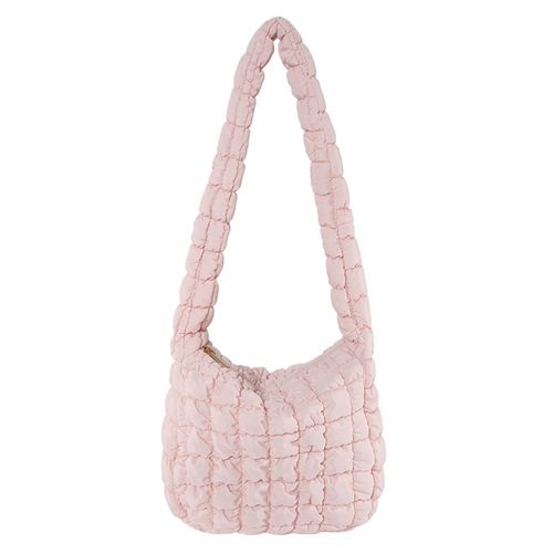 Bubble Cloud Pleated Foldable Large Capacity New Korean Style Casual Versatile Underarm Bag Checkered Embroidered Crossbody Bag