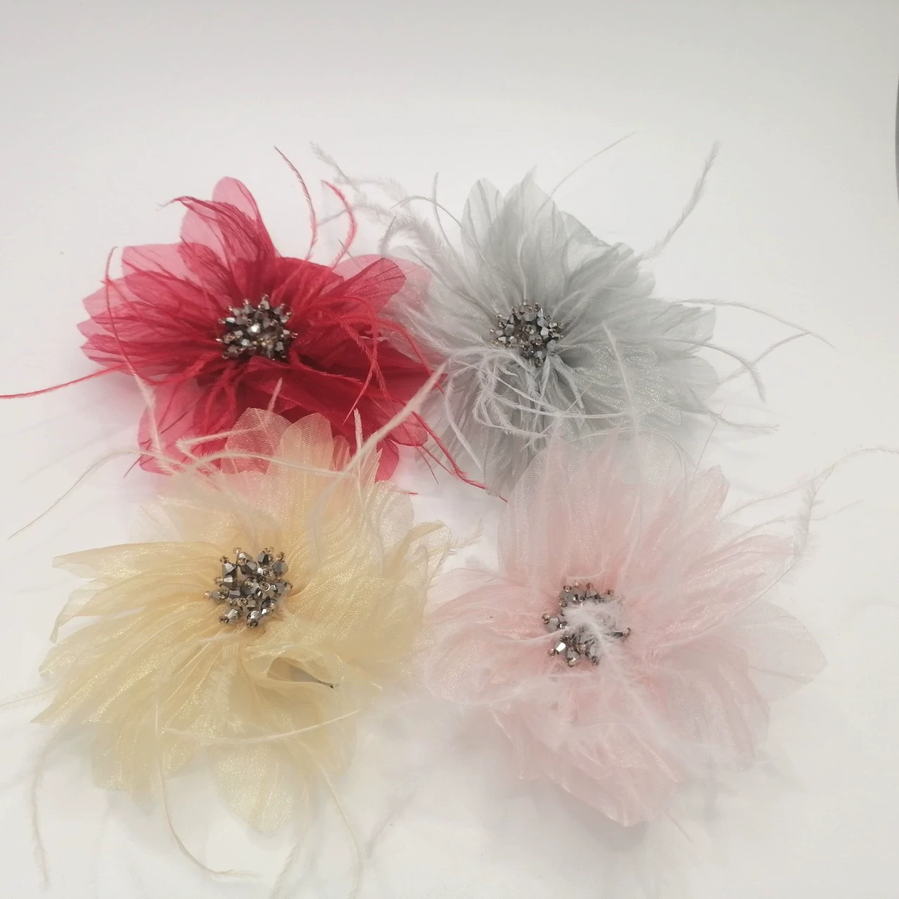 Новый корсаж двойного назначения из перьев и кристаллов органзы, аксессуары для женской одежды