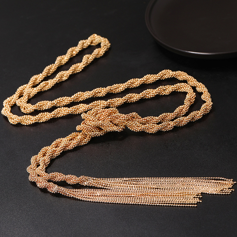 European and American Elegant Fashion Hand-Woven Large Necklace All-Match Clothing Necklace Amazon H
