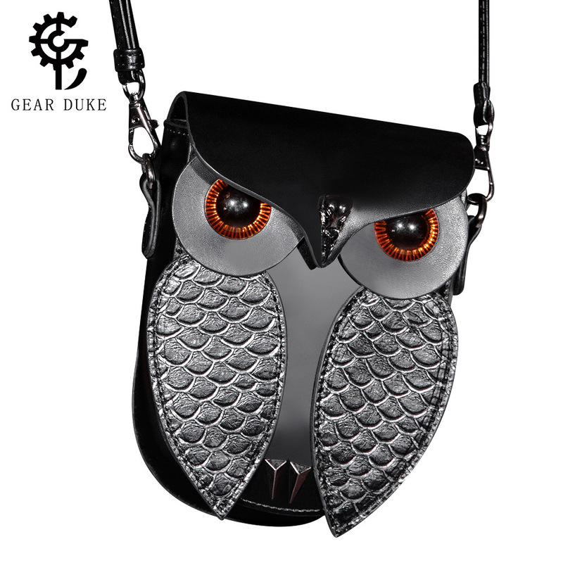 TEMU Hot Sale European and American Retro PU Women's Shoulder Bag Steampunk Owl Crossbody Small Bag Creative Coin Purse