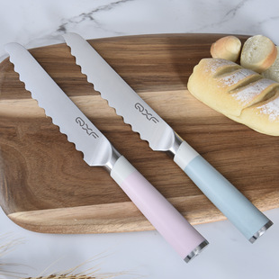 Yangjiang Qiao Daughter-In-Law Foreign Trade New Ins Casual Style Practical 6.5inch Stainless Steel Abs Toast Knife Bread Knife