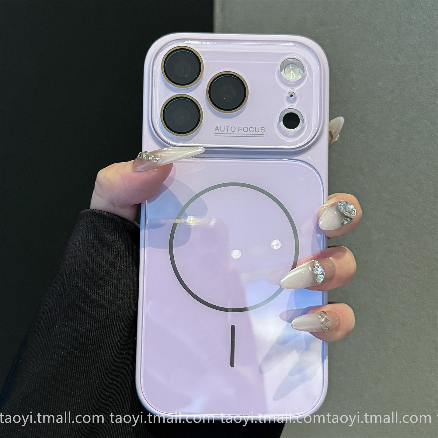 Aplicable para iPhone 17 segundos Corning vidrio magnético caso de teléfono de alto nivel sensación de dopamina manzana 15pro color sólido