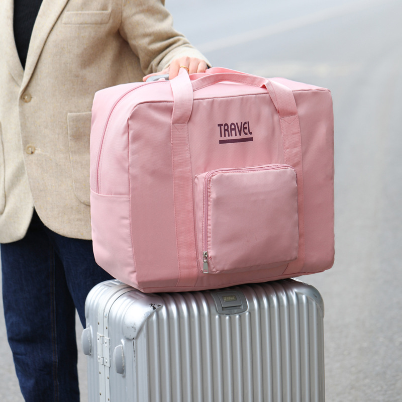 Printable Logo Foldableing Set Trolley Case Travel Bag Large Capacity Clothing Cosmetics Bag for School Students to Put Fake Luggage Bags