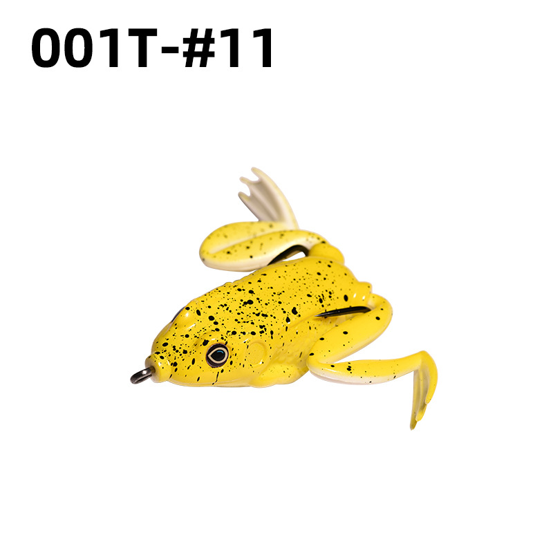 Lei Rana biónica Luya cebo suave Lei Rana cebo de imitación al por mayor tiro largo cebo negro Luya Lei Qiang Rana cebo falso lote