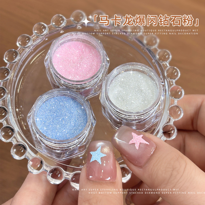 Nail Art Diamond Sugar Powder Nail Decorations Glitter DIY Nail Glitter Sequins Nail Powder Ins-Style Nail Decoration Nail Art Diamond Sugar Powder Nail Decorations Glitter DIY Nail Glitter Sequins Nail Powder Ins-Style Nail Decoration