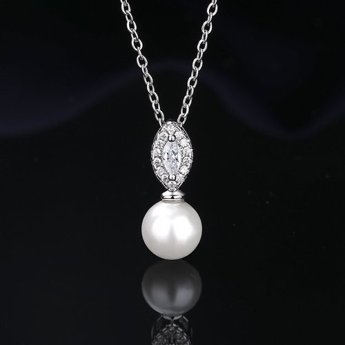 New Korean Pearl Micro-set Zirconia Tassel Design Choker Necklace with a Touch of Elegance, Stylish and Versatile Jewelry Set Including Necklace and Earrings