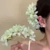 7287 Spring Flower Hairpin-Nine Head Hairpin Green Dew