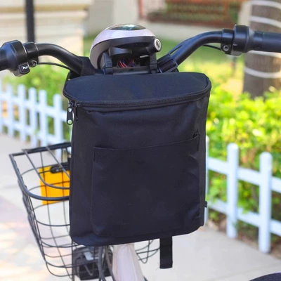 Electric car tail box, bag large battery car waterproof - cool-black-small-size-67l-3d-large-capacity-double-zipper-17l