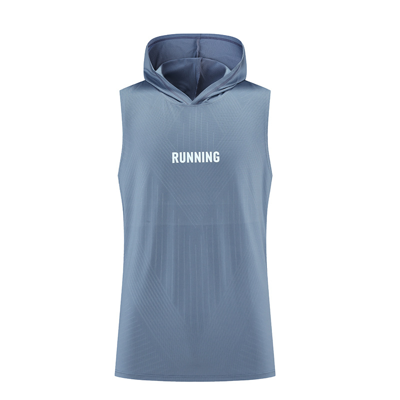 Verano de los hombres al aire libre corriendo Chaleco de secado rápido alto elástico transpirable grupo deportes fitness aeróbic sin mangas superior