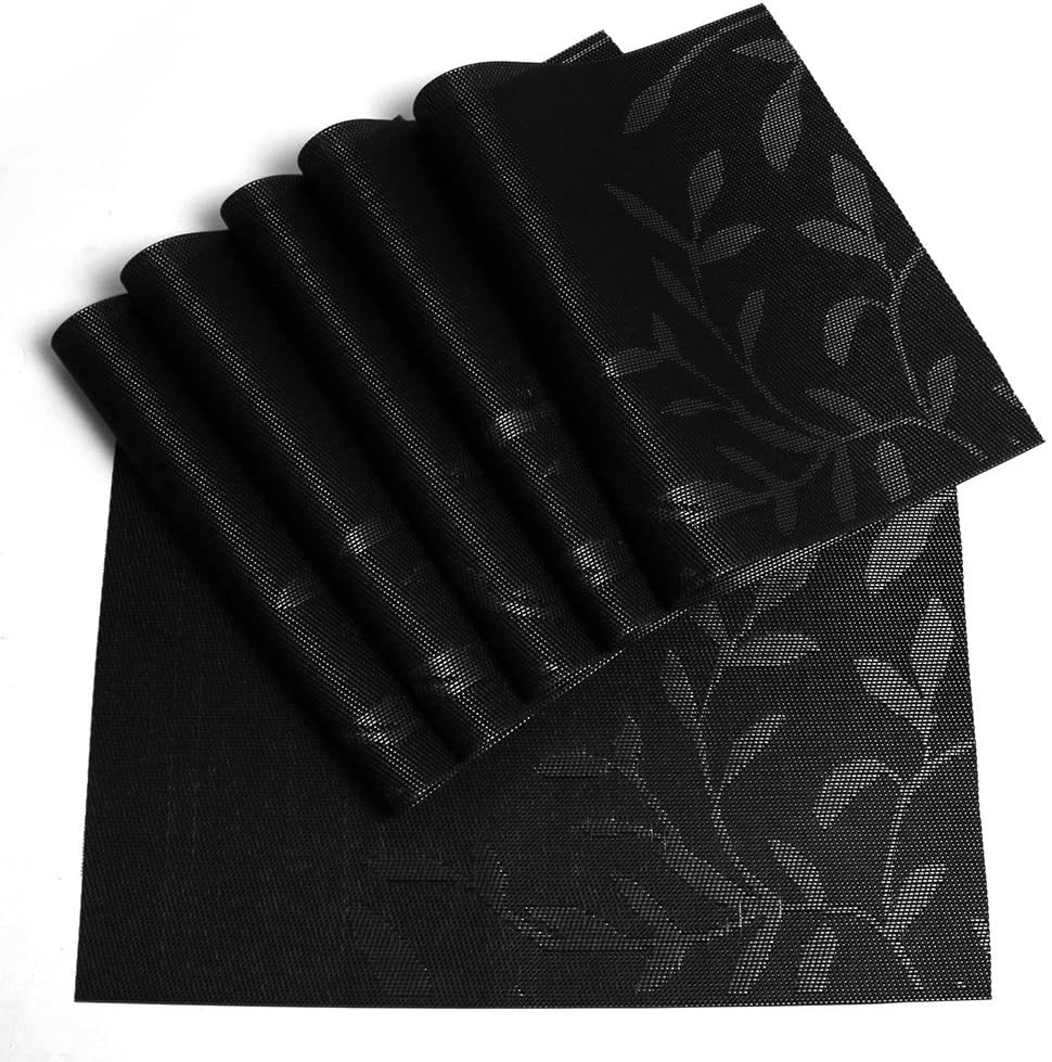 Mantel individual de PVC resistente al calor para la mesa de comedor de Amazon tejido de vinilo resistente a las manchas para las vacaciones de Navidad fácil de limpiar