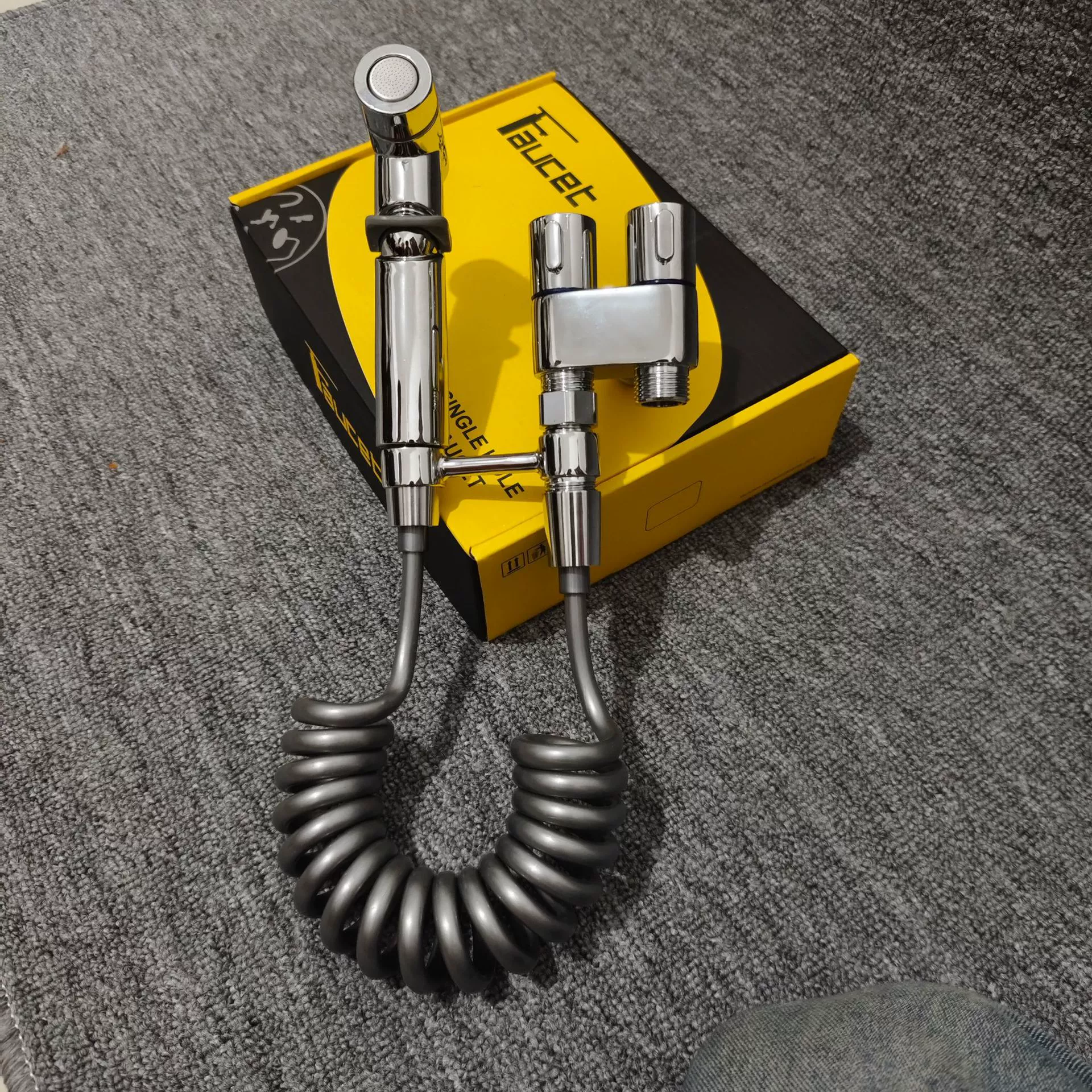 Полностью медный унитаз из нержавеющей стали, смеситель для смыва, распылитель, биде, туалет, ванная комната, высокое давление, один в два выхода