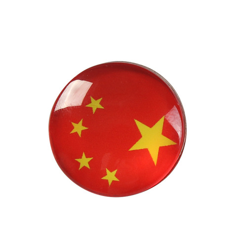 National Day decoration, national flag badges, red flags, student performances, red five-pointed stars, crystal brooches and pins wholesale