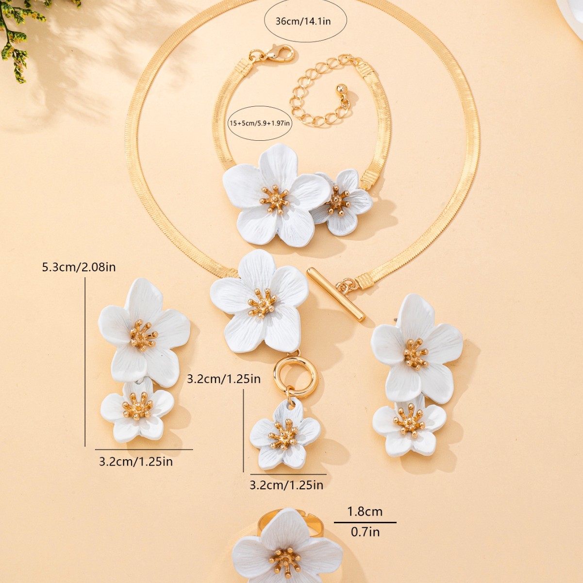 Statement Chain Necklace With Exaggerated 3d Flower Ot Clasp_voghion.com