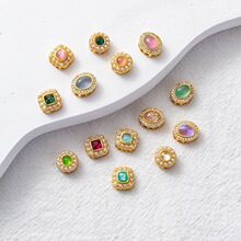 ͭ�ƹŷ����������è��ʯ������鷽����Բ����diy�ִ���Ʒ����