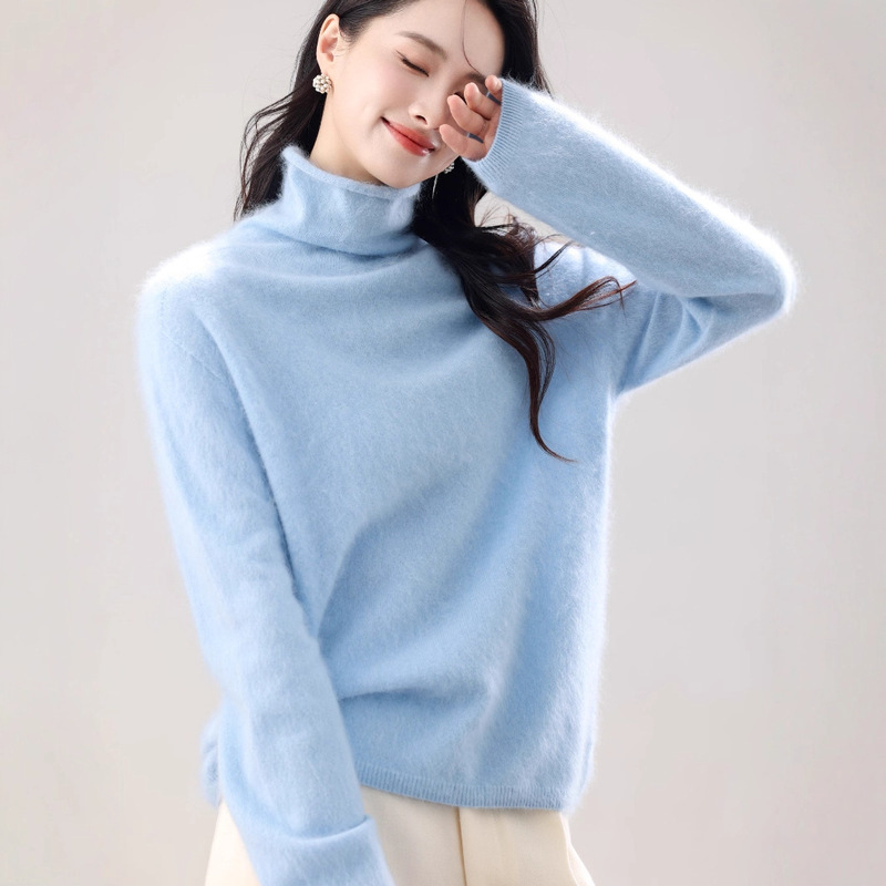 Brushed Wool 25 Years New 5% Cashmere 95% Australian Wool High Collar Seamless Brushed Cashmere for Women Brushed Wool 25 Years New 5% Cashmere 95% Australian Wool High Collar Seamless Brushed Cashmere for Women