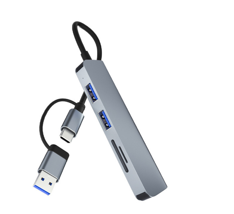 Divisor de línea dos en uno, concentrador hub de alta velocidad uno a ocho, extensor usb de doble cabezal, estación de acoplamiento de computadora multifunción